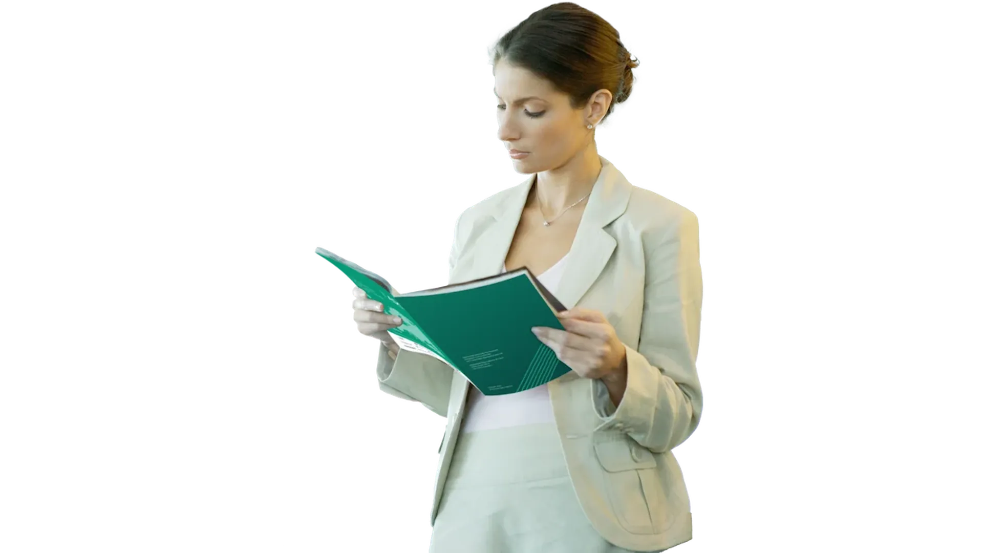 Woman reading The Value of Biosolutions report
